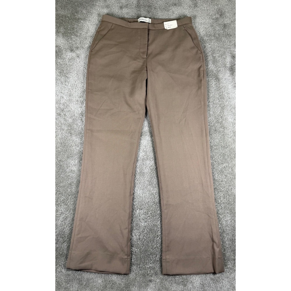 Abercrombie & Fitch Sloane Low Rise Slim Boot Tailored Pants Brown 28 6R